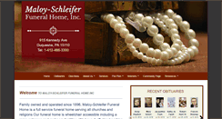 Desktop Screenshot of maloy-schleiferfuneralhome.com