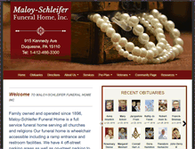 Tablet Screenshot of maloy-schleiferfuneralhome.com